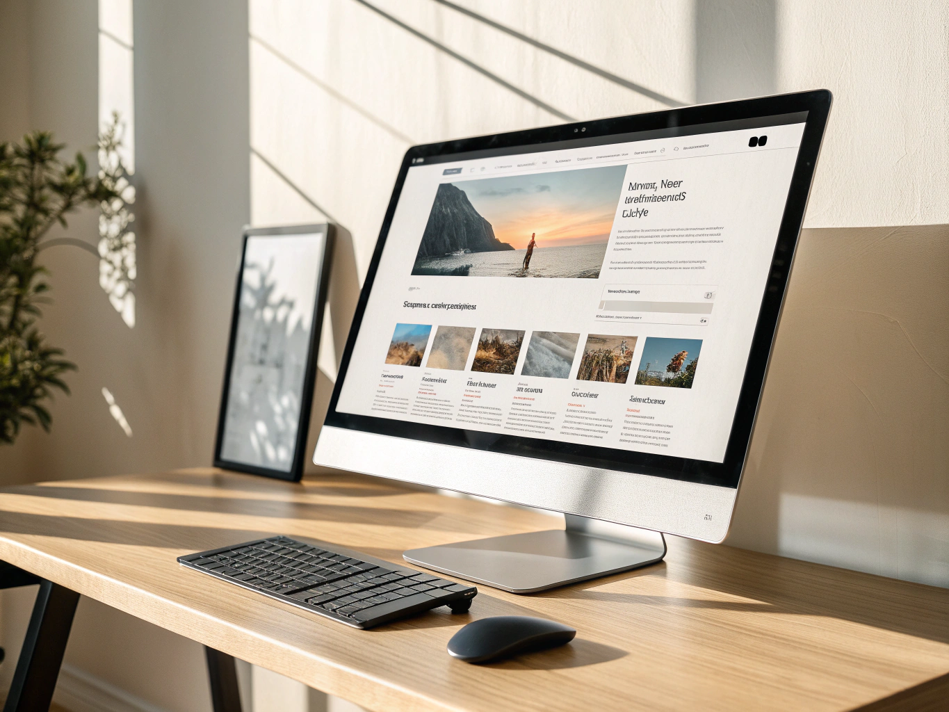 3D Landing Page Mockup